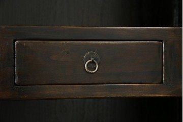 ビンテージ家具　アジアンテイスト　真鍮金具がアクセンのアンティーク調キャビネット　(R-084476)