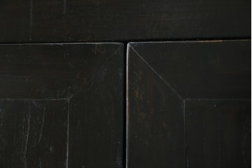 ビンテージ家具　アジアンテイスト　真鍮金具がアクセンのアンティーク調キャビネット　(R-084476)