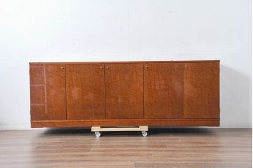 中古　美品　松創(MATSUSO・マツソウ)　特注　バーズアイメイプル　両面使いできる便利なサイドボード(収納棚、戸棚、食器棚、カップボード、サイドキャビネット)(定価約200万円)(R-084481)