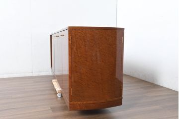 中古　美品　松創(MATSUSO・マツソウ)　特注　バーズアイメイプル　両面使いできる便利なサイドボード(収納棚、戸棚、食器棚、カップボード、サイドキャビネット)(定価約200万円)(R-084481)