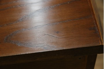 中古　三越家具(現カントリーハウス)　Brugge(ブルージュ)　クラシカルな空間づくりにぴったりなステンドグラス入りサイドボード　(R-084484)