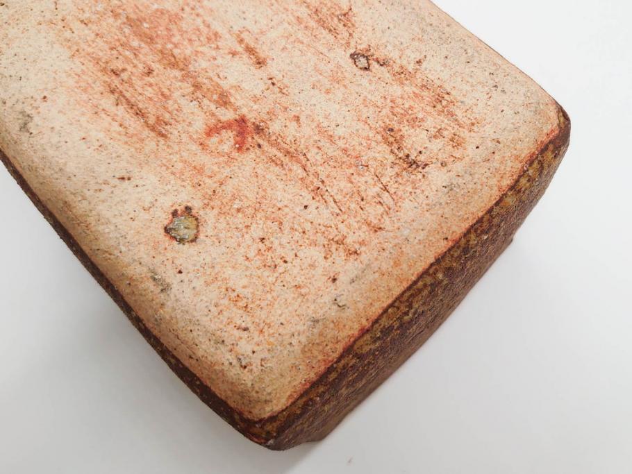 河井寛次郎　鉄釉　河井つね識箱　4.4寸　土のぬくもりと自然な色合いが調和した心安らぐ蓋物(蓋付き器、小物入れ、深鉢、深皿、和食器、陶器、四寸四分)(R-084486)