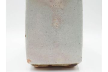 河井寛次郎　草絵　高さ 約22cm　素朴な美しさが魅力の扁壷(扁壺、花瓶、花生、花入、花器、フラワーベース、共箱付)(R-084487)