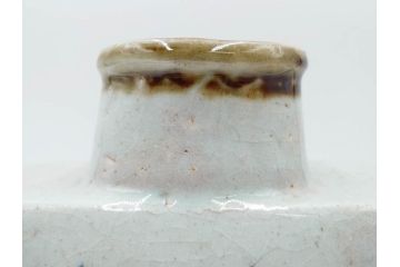 河井寛次郎　草絵　高さ 約22cm　素朴な美しさが魅力の扁壷(扁壺、花瓶、花生、花入、花器、フラワーベース、共箱付)(R-084487)