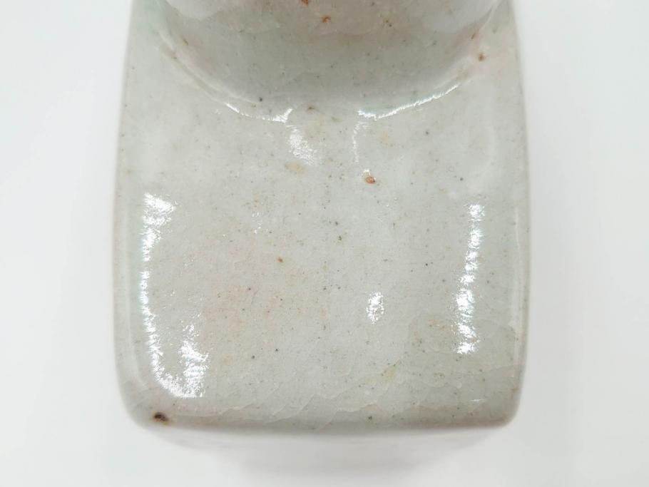 河井寛次郎　草絵　高さ 約22cm　素朴な美しさが魅力の扁壷(扁壺、花瓶、花生、花入、花器、フラワーベース、共箱付)(R-084487)