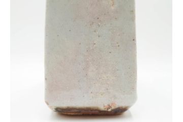 河井寛次郎　草絵　高さ 約22cm　素朴な美しさが魅力の扁壷(扁壺、花瓶、花生、花入、花器、フラワーベース、共箱付)(R-084487)