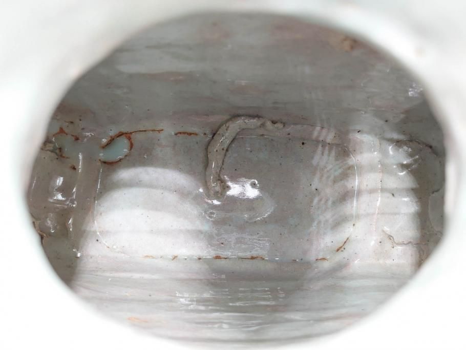 河井寛次郎　草絵　高さ 約22cm　素朴な美しさが魅力の扁壷(扁壺、花瓶、花生、花入、花器、フラワーベース、共箱付)(R-084487)