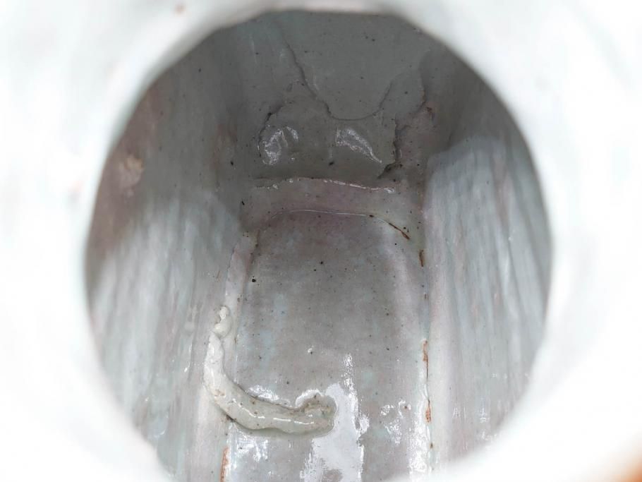 河井寛次郎　草絵　高さ 約22cm　素朴な美しさが魅力の扁壷(扁壺、花瓶、花生、花入、花器、フラワーベース、共箱付)(R-084487)