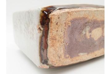 河井寛次郎　草絵　高さ 約22cm　素朴な美しさが魅力の扁壷(扁壺、花瓶、花生、花入、花器、フラワーベース、共箱付)(R-084487)