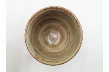 人間国宝　島岡達三　益子焼　象嵌　奥深い美しさを感じるぐい呑(R-084488)
