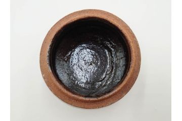 人間国宝　島岡達三　益子焼　象嵌　2.8寸　お部屋に静謐な美しさをもたらす盒子(R-084490)