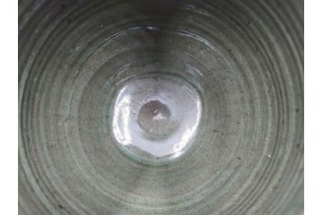 人間国宝　島岡達三　益子焼　刷毛目　梅文　空間に格調高い趣を演出する水指(R-084492)