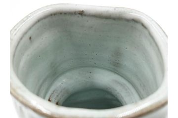 中里重利　朝鮮唐津　高さ 約23cm　力強くも繊細な美しさを放つ花入(耳付、花瓶、花生、花器、共箱付)(R-084495)