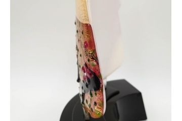 黒木国昭　金彩象嵌　光琳　着物　ガラス　高さ 約31cm　華やかで可愛らしい置物　(R-084497)