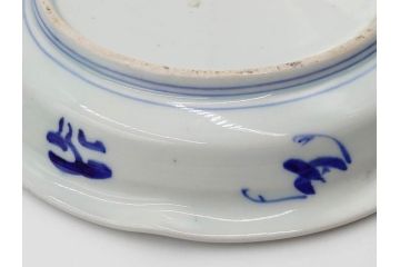 明治期　伊万里　図変わり　染付　唐子　色絵　約23cm　7.4寸　中皿5枚セット(R-084501)