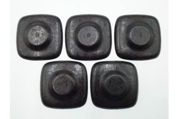 高橋重弘　総重量 約325g　和の味わいを感じる方容茶托5客セット(R-084503)