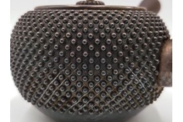 純銀　玉霰　重量 約216g　匠の技が光る急須(銀瓶、横手、煎茶、水注、茶道具、茶器、水差、水指)(R-084504)