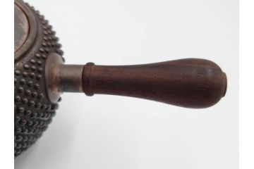 純銀　玉霰　重量 約216g　匠の技が光る急須(銀瓶、横手、煎茶、水注、茶道具、茶器、水差、水指)(R-084504)