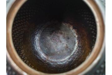 純銀　玉霰　重量 約216g　匠の技が光る急須(銀瓶、横手、煎茶、水注、茶道具、茶器、水差、水指)(R-084504)