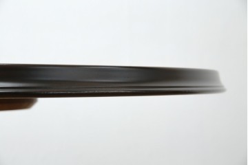 中古　飛騨産業　穂高シリーズ　キツツキマーク　洗練された佇まいが魅力的な丸テーブル　(R-084508)