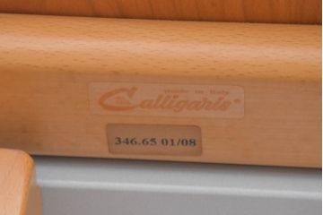 中古　イタリア　calligaris(カリガリス)　洗練されたフォルムと実用性を兼ね備えたエクステンションテーブル(ダイニングテーブル、拡張式テーブル、伸長式、食卓、6人掛け、8人掛け、6人用、8人用、大型テーブル)(定価約25万円)(R-084509)