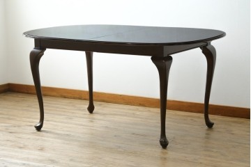 新古　未使用展示品　美品　住宅展示場展示品　ETHAN ALLEN(イーセンアーレン)　猫脚がおしゃれなエクステンションテーブル　(R-084510)