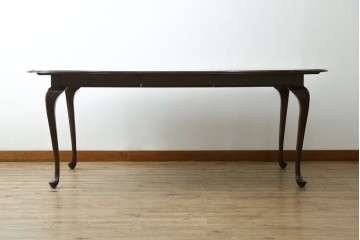 新古　未使用展示品　美品　住宅展示場展示品　ETHAN ALLEN(イーセンアーレン)　猫脚がおしゃれなエクステンションテーブル　(R-084510)