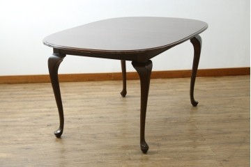 新古　未使用展示品　美品　住宅展示場展示品　ETHAN ALLEN(イーセンアーレン)　猫脚がおしゃれなエクステンションテーブル　(R-084510)