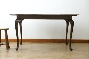 新古　未使用展示品　美品　住宅展示場展示品　ETHAN ALLEN(イーセンアーレン)　猫脚がおしゃれなエクステンションテーブル　(R-084510)