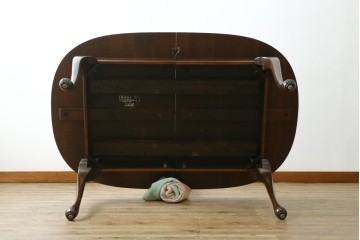 新古　未使用展示品　美品　住宅展示場展示品　ETHAN ALLEN(イーセンアーレン)　猫脚がおしゃれなエクステンションテーブル　(R-084510)
