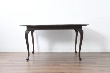 中古　美品　住宅展示場展示品　ETHAN ALLEN(イーセンアーレン)　猫脚がおしゃれなエクステンションテーブル(ドローリーフテーブル、4人掛けダイニングテーブル、6人掛け)(R-084510)