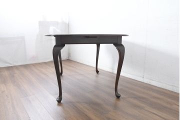 中古　美品　住宅展示場展示品　ETHAN ALLEN(イーセンアーレン)　猫脚がおしゃれなエクステンションテーブル(ドローリーフテーブル、4人掛けダイニングテーブル、6人掛け)(R-084510)