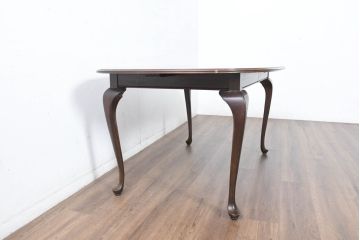 中古　美品　住宅展示場展示品　ETHAN ALLEN(イーセンアーレン)　猫脚がおしゃれなエクステンションテーブル(ドローリーフテーブル、4人掛けダイニングテーブル、6人掛け)(R-084510)