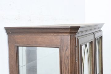 中古　美品　カリモク家具(karimoku)　domani(ドマーニ)　QUEENS LIFE(クイーンズライフ)　洗練されたデザインが飾る物をより美しく見せるキュリオケース(飾り棚、陳列棚、ガラスケース、ショーケース、キャビネット)(定価約70万円)(R-084513)