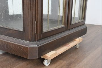 中古　美品　カリモク家具(karimoku)　domani(ドマーニ)　QUEENS LIFE(クイーンズライフ)　洗練されたデザインが飾る物をより美しく見せるキュリオケース(飾り棚、陳列棚、ガラスケース、ショーケース、キャビネット)(定価約70万円)(R-084513)