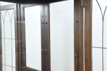 中古　美品　カリモク家具(karimoku)　domani(ドマーニ)　QUEENS LIFE(クイーンズライフ)　洗練されたデザインが飾る物をより美しく見せるキュリオケース(飾り棚、陳列棚、ガラスケース、ショーケース、キャビネット)(定価約70万円)(R-084513)