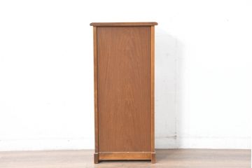 中古　美品　オールドカリモク　カリモク家具(karimoku)　COLONIAL(コロニアル)シリーズ　クラシカルな佇まいの電話台(花台、飾り台、サイドキャビネット)(R-084514)