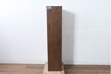 中古　美品　岩谷堂箪笥　希少サイズ!!　力強い杢目と立派な金具が存在感を放つ7段立たんす(縦型、和タンス、整理箪笥、収納箪笥、サイドチェスト)(R-084515)