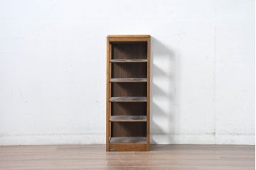 中古　美品　カリモク家具(karimoku)　洗練されたデザインが上品な5段シューズラック(収納棚、玄関収納、靴棚、スリッパラック)(R-084518)