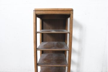 中古　美品　カリモク家具(karimoku)　洗練されたデザインが上品な5段シューズラック(収納棚、玄関収納、靴棚、スリッパラック)(R-084518)
