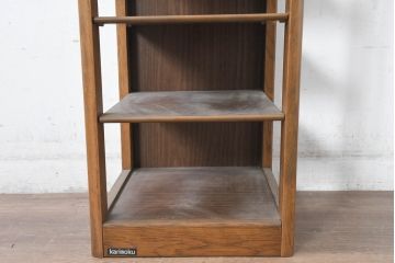 中古　美品　カリモク家具(karimoku)　洗練されたデザインが上品な5段シューズラック(収納棚、玄関収納、靴棚、スリッパラック)(R-084518)