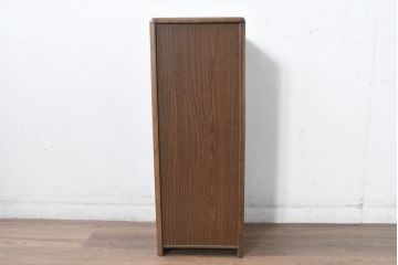 中古　美品　カリモク家具(karimoku)　洗練されたデザインが上品な5段シューズラック(収納棚、玄関収納、靴棚、スリッパラック)(R-084518)