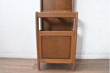 中古　カリモク家具(karimoku)　レトロな佇まいが魅力的なミラー付き傘立て(ホールスタンド、アンブレラスタンド、帽子掛け、ハンガーラック、店舗什器)(R-084520)
