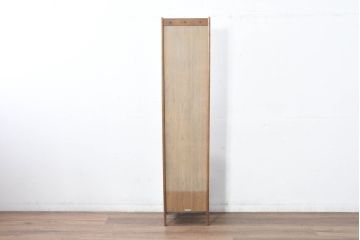 中古　カリモク家具(karimoku)　レトロな佇まいが魅力的なミラー付き傘立て(ホールスタンド、アンブレラスタンド、帽子掛け、ハンガーラック、店舗什器)(R-084520)