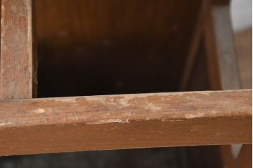 中古　カリモク家具(karimoku)　レトロな佇まいが魅力的なミラー付き傘立て(ホールスタンド、アンブレラスタンド、帽子掛け、ハンガーラック、店舗什器)(R-084520)