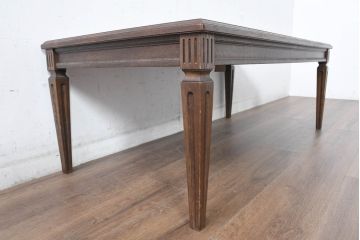 中古　美品　カリモク家具　domani(ドマーニ)　QUEENS LIFE(クイーンズライフ)　脚に施された彫りの装飾がさりげないアクセントのクラシックなセンターテーブル(ローテーブル、コンソールテーブル)(定価約21万円)(R-084521)