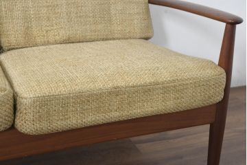 デンマークビンテージ　France&Son(フランス&サン)　Grete Jalk(グレーテ・ヤルク)デザイン　Model.118　チーク材　3人掛けソファ　(R-084523)