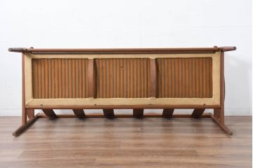 デンマークビンテージ　France&Son(フランス&サン)　Grete Jalk(グレーテ・ヤルク)デザイン　Model.118　チーク材　3人掛けソファ　(R-084523)