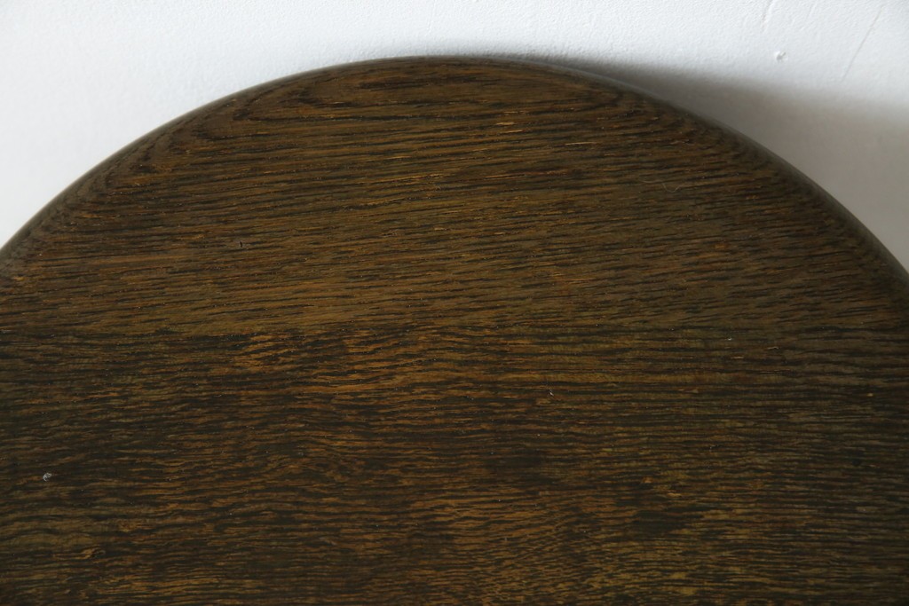 中古　横浜クラシック家具　ノックオンウッド(knockonwood)　Hand Made　重厚感のあるスツール　(R-084528)