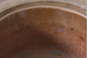 アンティーク雑貨　昭和初期　優しい木の温もり溢れる桐火鉢2点セット(丸火鉢、木製火鉢、手あぶり)(R-084535)